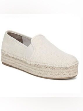 Circus by Sam Edelman 7.5 Cream Slip-On Platform Espadrilles Sneakers Neutral